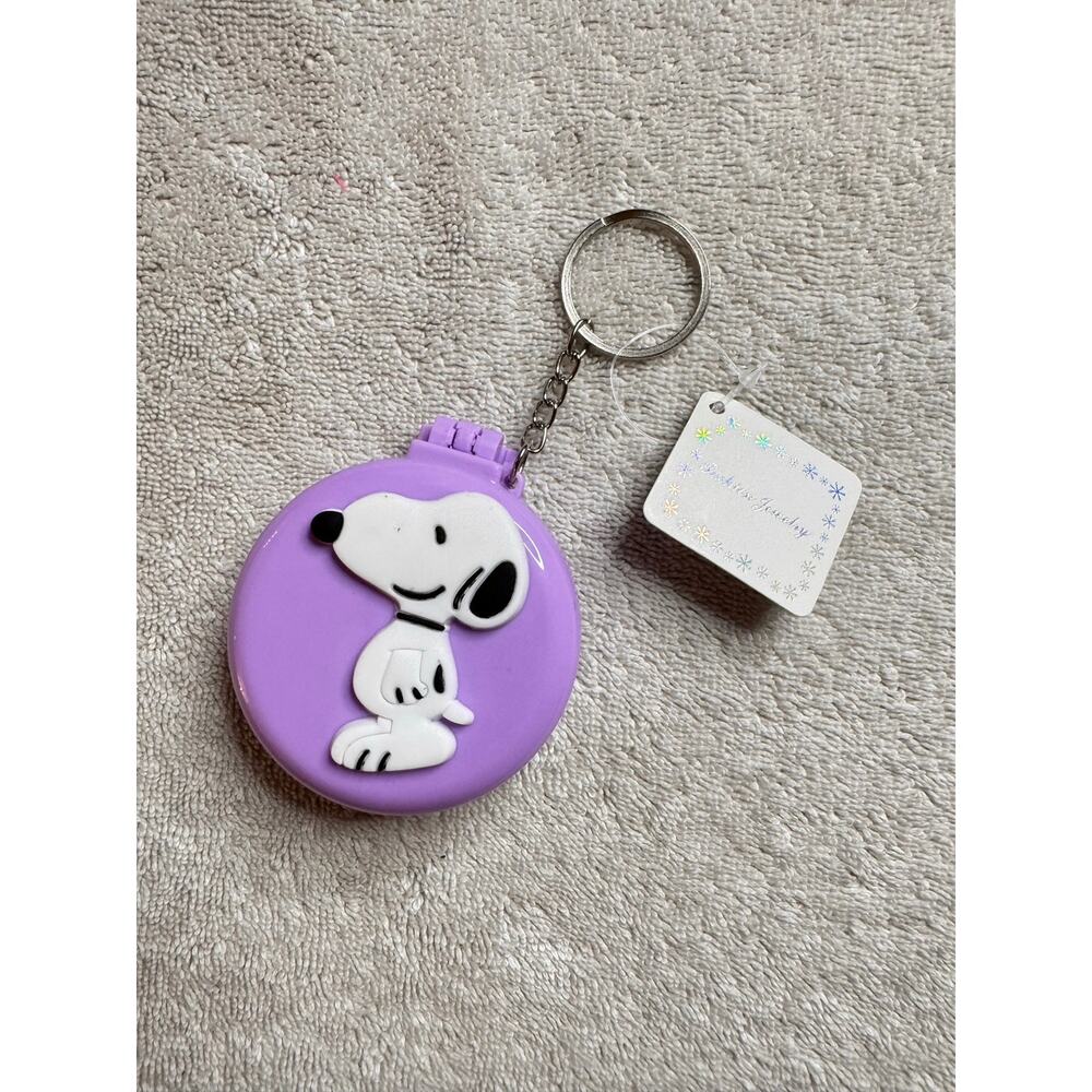 Snoopy brush and mirror combo keychain